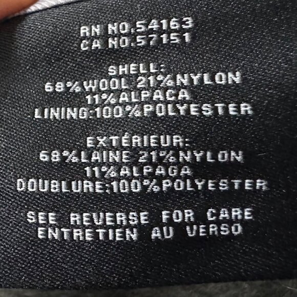 Cole Haan Women's Wool Blend Coat - Silver, Size 2 - Picture 3 of 3